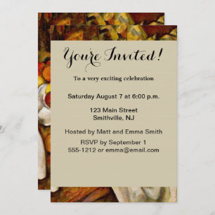 Invitation Paul Cezanne Pomples Oranges Impressionnisme