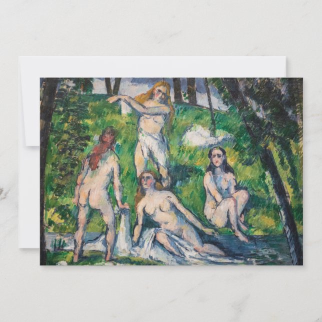 Invitation Paul Cezanne - Quatre baigneuses (Devant)