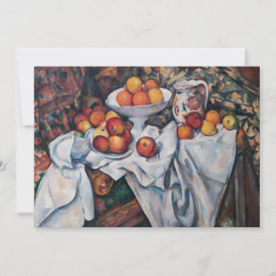 Invitation Paul Cezanne - Vie morte, Pommes et Oranges