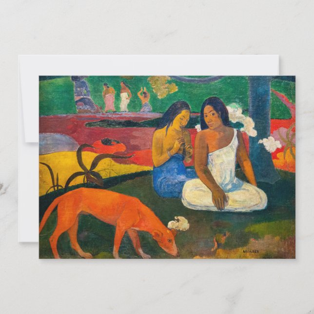 Invitation Paul Gauguin - Arearea / Le Chien Rouge (Devant)