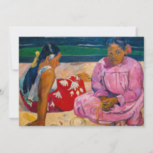 Invitation Paul Gauguin - Femmes tahitiennes sur la plage