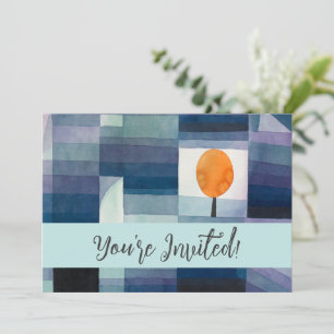 Invitation Paul Klee Abstrait Tree Blue Peinture