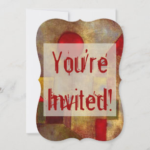 Invitation Paul Klee Ballons rouges Art coloré Abstrait