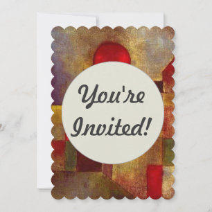 Invitation Paul Klee Ballons rouges Art coloré Abstrait