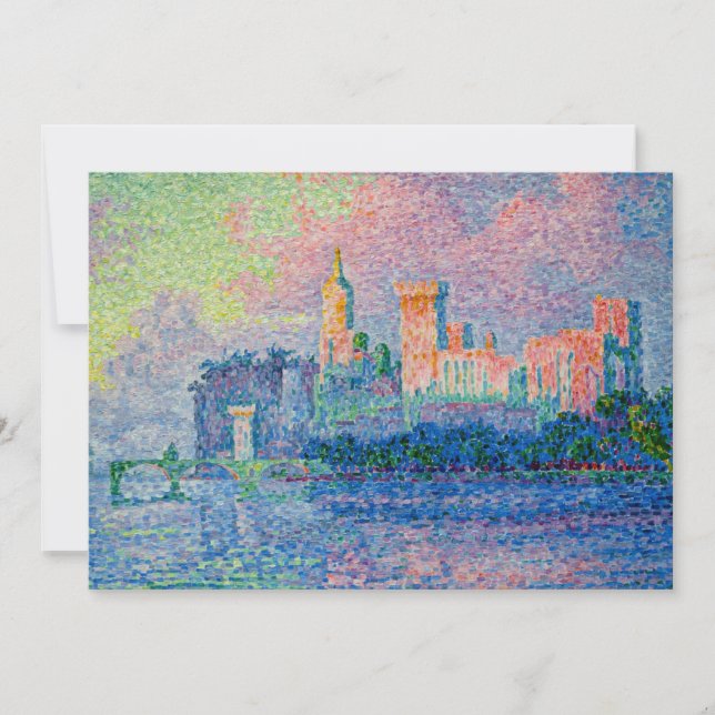 Invitation Paul Signac - Le Palais des Papes, Avignon (Devant)