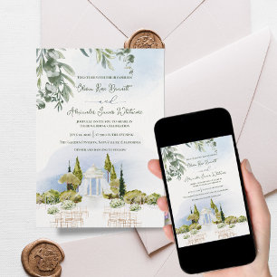 Invitation Pavillon de jardin de domaine de mariage extérieur