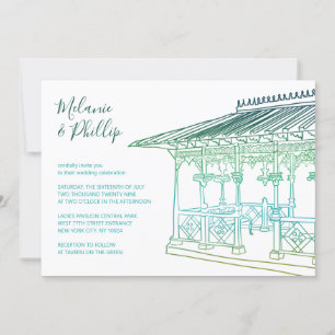 Invitation Pavillon des Dames Central Park New York Mariage