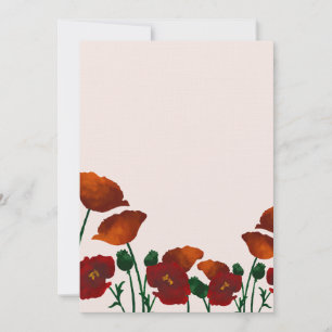 Invitation Pavot aquarelle