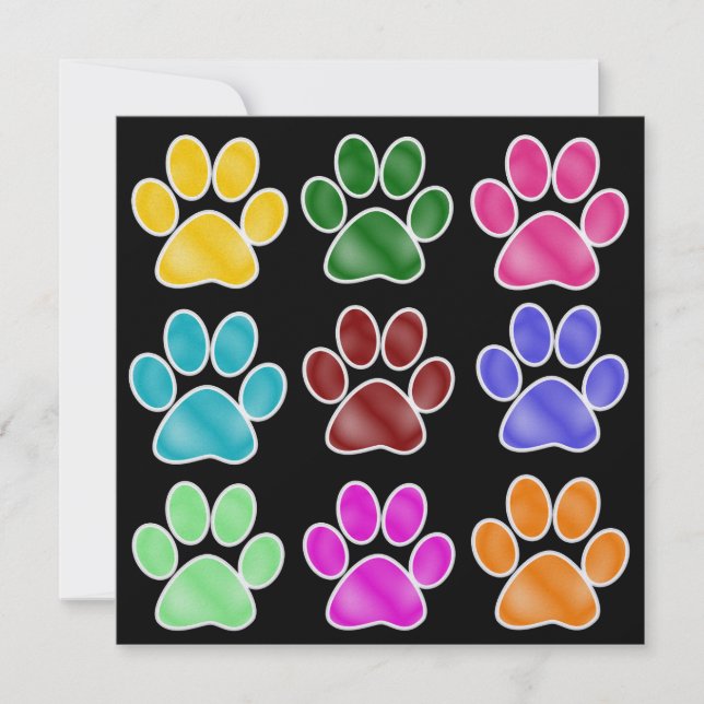Invitation Paw Prints (Devant)