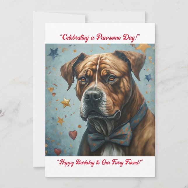 Invitation "Paw-ty Time for the Birthday Pup !" (Devant)