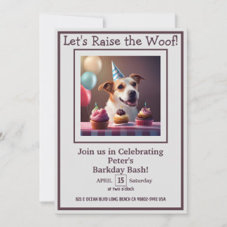Invitation "Paw-ty Time : The Ultimate Dog Birthday Invitatio