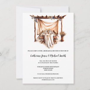 Invitation Pays boho Toscan italien aquarelle arche
