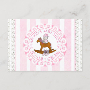 Invitation Pays de la fille Lil' Cowgirl et Baby shower occid