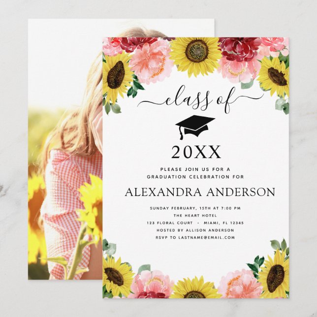 Invitation Pays de Sunflower Eucalyptus 2023 (Devant / Derrière)