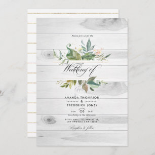 Invitation Pays de verdure rustique Grange QR Code RSVP Maria