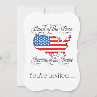 Invitation Pays des Libres à cause du courageux patriotique a
