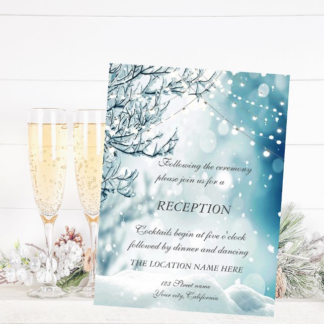 Invitation Pays des merveilles d'hiver, Réception de mariage  (Créateur téléchargé)