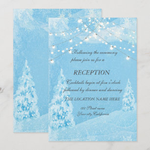 Invitation Pays des merveilles d'hiver, Réception de mariage 