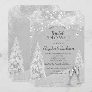 Invitation Pays des merveilles hivernal, Salle de douche nupt