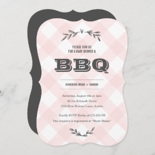 Invitation Pays En vichy Baby shower