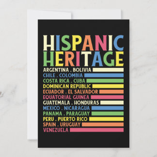 Invitation Pays latino-américains Mois du patrimoine hispaniq