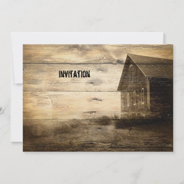 Invitation pays occidental primitif vieille grange ferme caba (Devant)