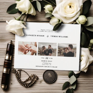 Invitation Pays Ouest Noir Blanc Formal Photos Mariage