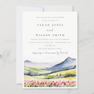 Invitation Pays Printemps Floral Paysage Couples Douche