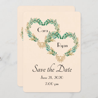 Invitation Pays rustique Joli verdure mariage Wreath