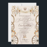 Invitation Pays rustique Ouest Tournesol Boho Sweet 16 Inv.<br><div class="desc">Design rustique élégant avec un thème charro/cowboy/ranch. Il comprend des tournesols,  des éléments floraux séchés et des éléments boho,  une botte de cowboy et des éléments ranch/ferme.</div>