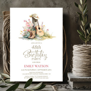 Invitation Pays Rustique Tout âge fête d'anniversaire
