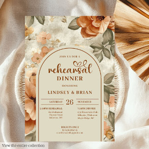 Invitation Pays Terracotta Beige Sauge Aquarelle Répétition