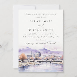 Invitation Paysage aquarelle de Boise Idaho pour mariage et a