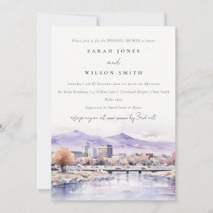 Invitation Paysage aquarelle de mariage à Boise, Idaho