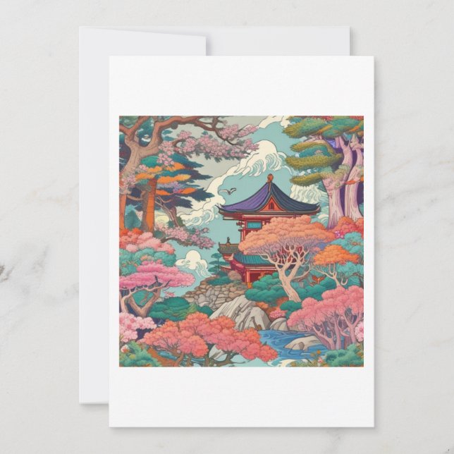 Invitation paysage asiatique  (Devant)