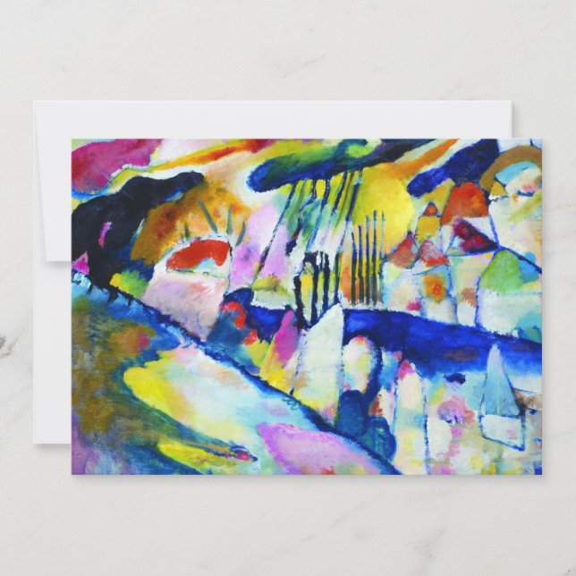 Invitation Paysage avec pluie par Wassily Kandinsky (Devant)
