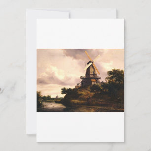 Invitation Paysage avec une œuvre d'art de moulin à vent