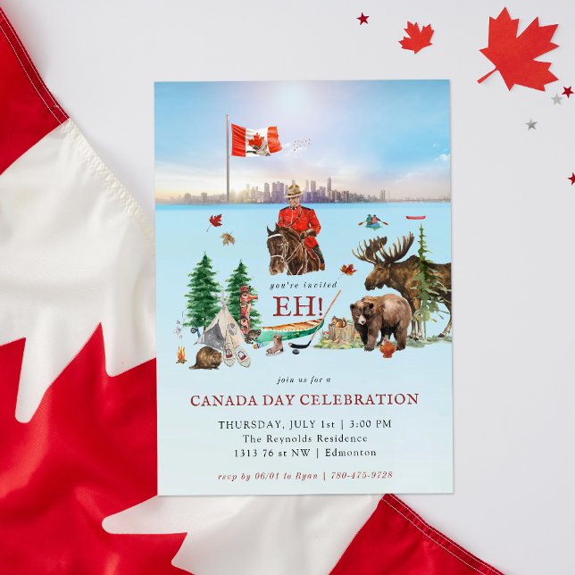 Invitation Paysage canadien | Fête du Canada BBQ (Créateur téléchargé)