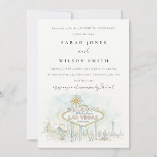 Invitation Paysage de Las Vegas Nevada Mariage Anniversaire