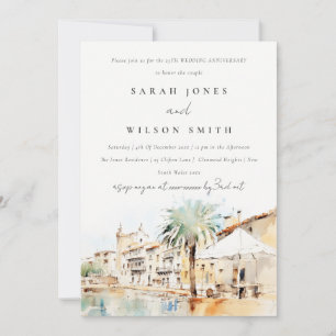 Invitation Paysage de Majorque Espagne Mariage Anniversaire
