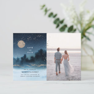 Invitation Paysage De Nuit Bleue Deux Photo Enregistrer La Da