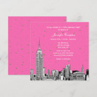 Paysage de NYC Gravé Starry DIY Fond de Couleur Ca