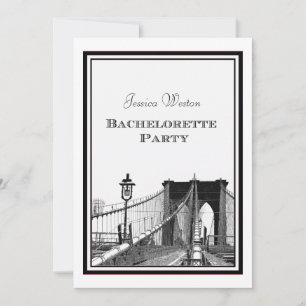 Invitation Paysage de NYC Pont de Brooklyn #2 DIY Enterrement