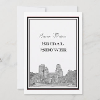 Invitation Paysage de NYC Washington Sq Gravé DIY Mariage