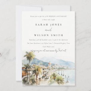 Invitation Paysage de Santa Marta Colombie Mariage Anniversai