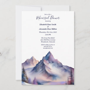 Invitation Paysage des montagnes couvertes de neige Reproduct