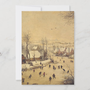 Invitation Paysage d'hiver avec piège à oiseaux par Pieter Br