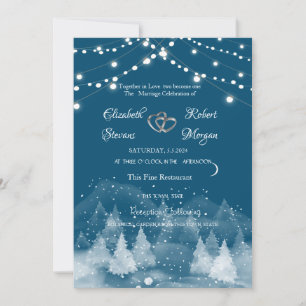 Invitation Paysage d'hiver Mariage de neige