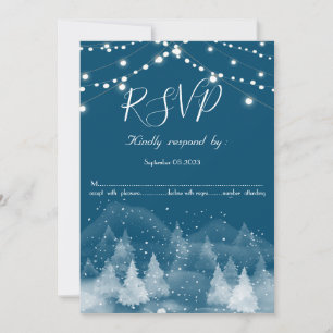 Invitation Paysage d'hiver neige RSVP