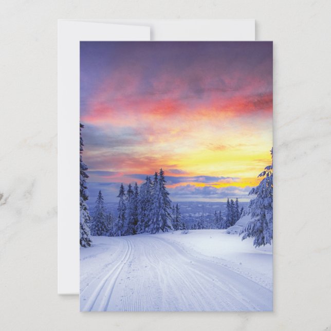 Invitation Paysage hivernal   (Devant)